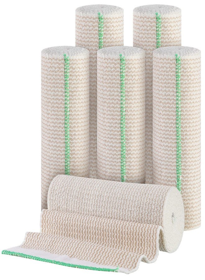 ميناتي ضمادات ميناتي المرنة (عبوة من 6 ضمادات) بعرض 6 بوصات، ضمادات ضغط مرنة مزودة بأشرطة لاصقة في كلا الطرفين، توفر الدعم والإسعافات الأولية للإصابات الرياضية والالتواءات والتعافي الطبي. - Image 1